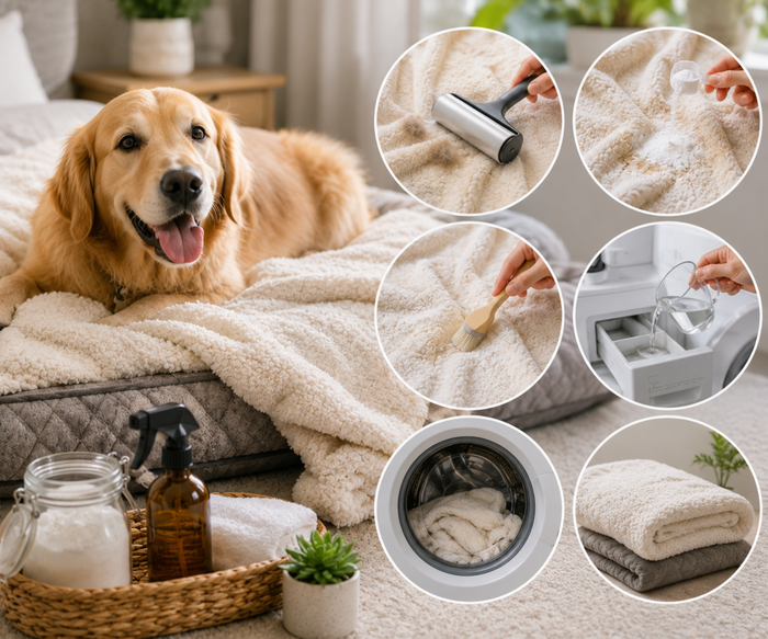 Getting Pet Odor Out of Blankets and Bedding