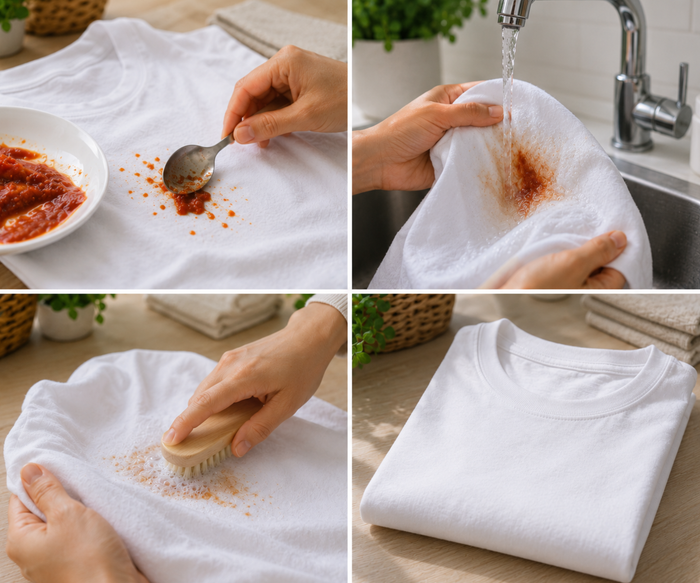 How to Get Tomato Sauce Out of Clothes Before It Sets