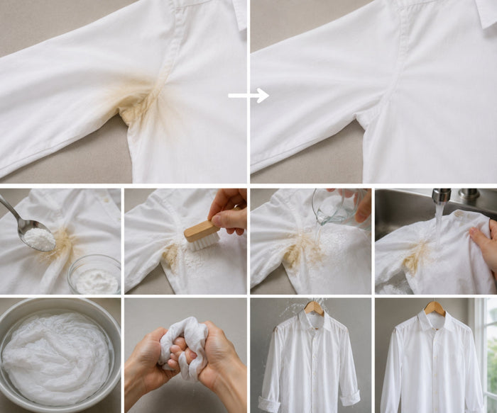 How to Remove Sweat Stains from White Shirts