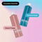 Two Mozi Wash laundry detergent bottles floating on a pastel gradient background. One bottle is dusty pink labeled 'Desert Poppy' and the other is teal blue labeled 'Central Coast'.